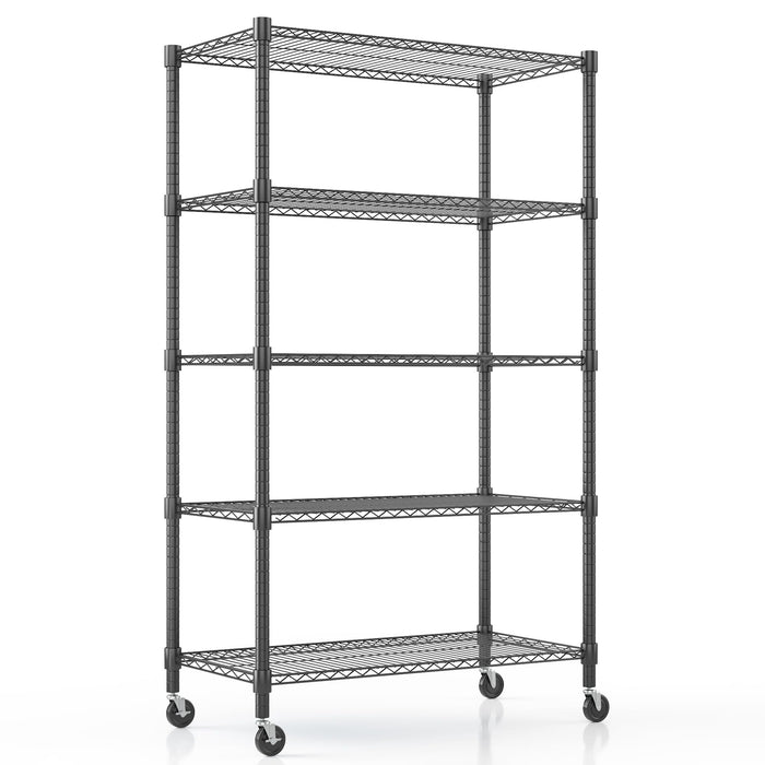 18"D×36"W×82"H, 5-Tier / Black