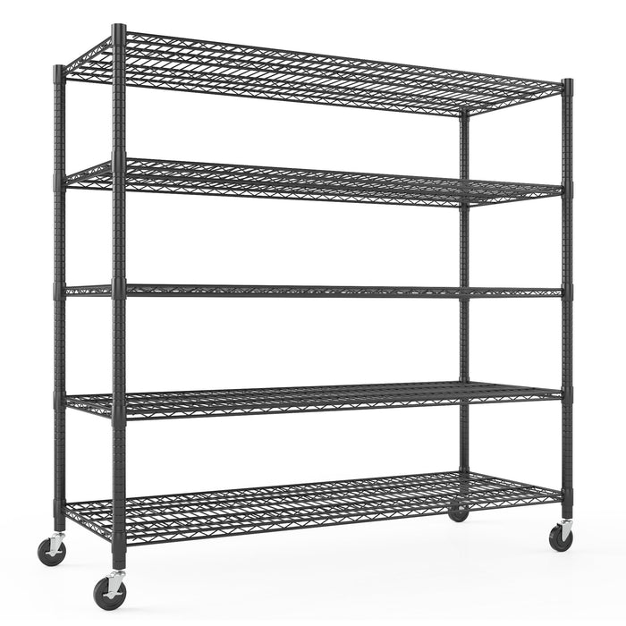24"D×60"W×82"H, 5-Tier / Black