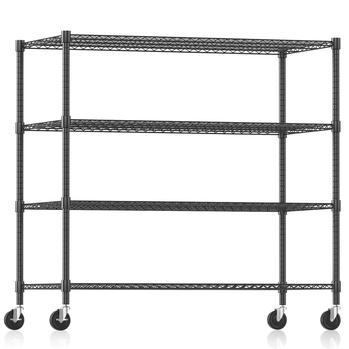 24"D×60"W×72"H, 4-Tier / Black