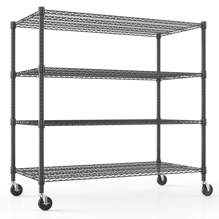 18"D×60"W×72"H, 4-Tier / Black