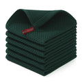Homaxy 100% Cotton Waffle Weave Kitchen Dish Cloths 6-Pack, Dark Grey