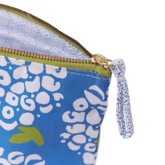 Hydrangea Blue Medium Essential Canvas Pouch
