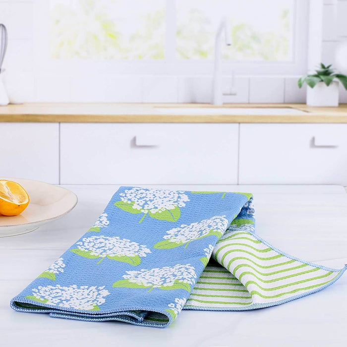 Hydrangea Boutique blu Kitchen Tea Towel Kitchen Towel - rockflowerpaper