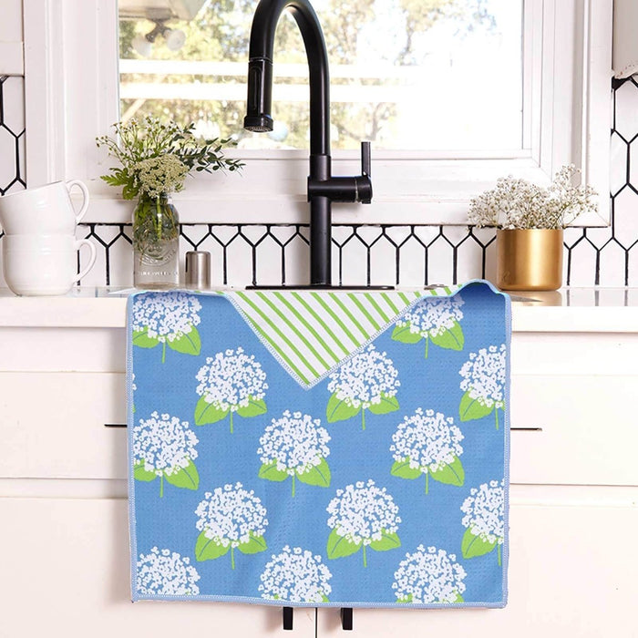 Hydrangea Boutique blu Kitchen Tea Towel Kitchen Towel - rockflowerpaper