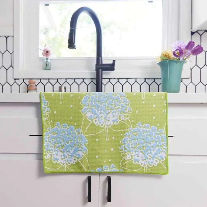 Hydrangea Eco Kitchen Tea Towel Tea Towel - rockflowerpaper