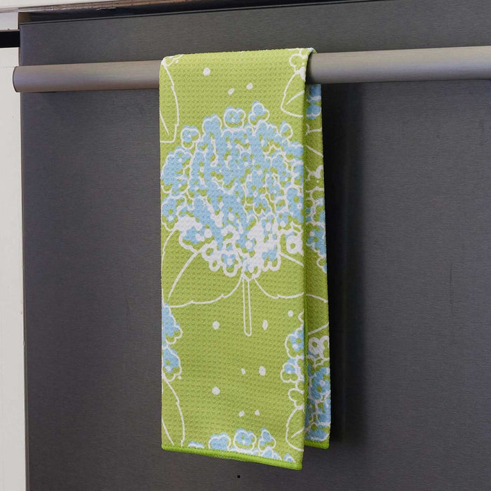 Hydrangea Blu Kitchen Tea Towel Kitchen Towel - rockflowerpaper