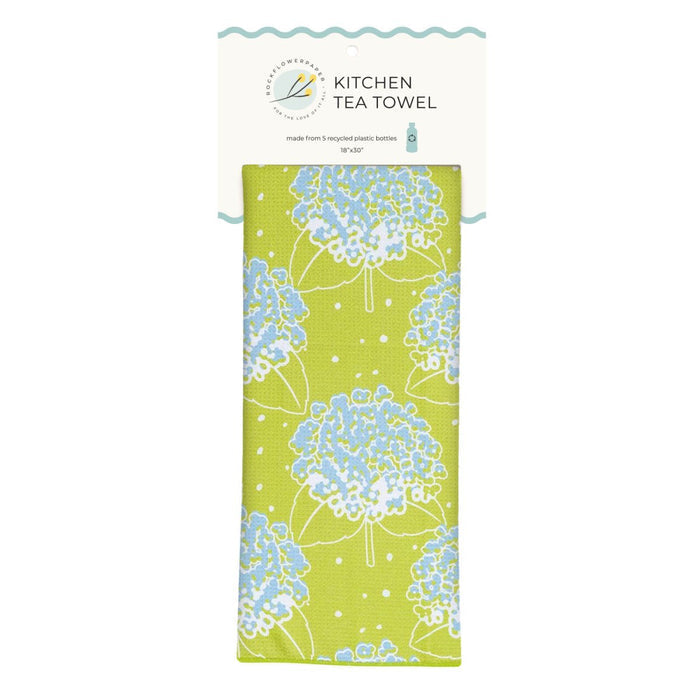 Hydrangea Eco Kitchen Tea Towel Tea Towel - rockflowerpaper