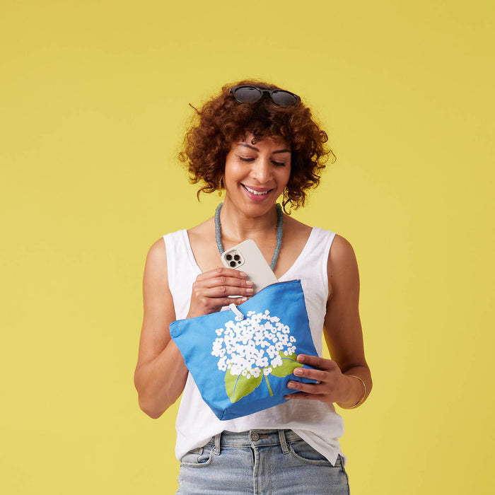 Hydrangea Sola Large Essential Canvas Pouch