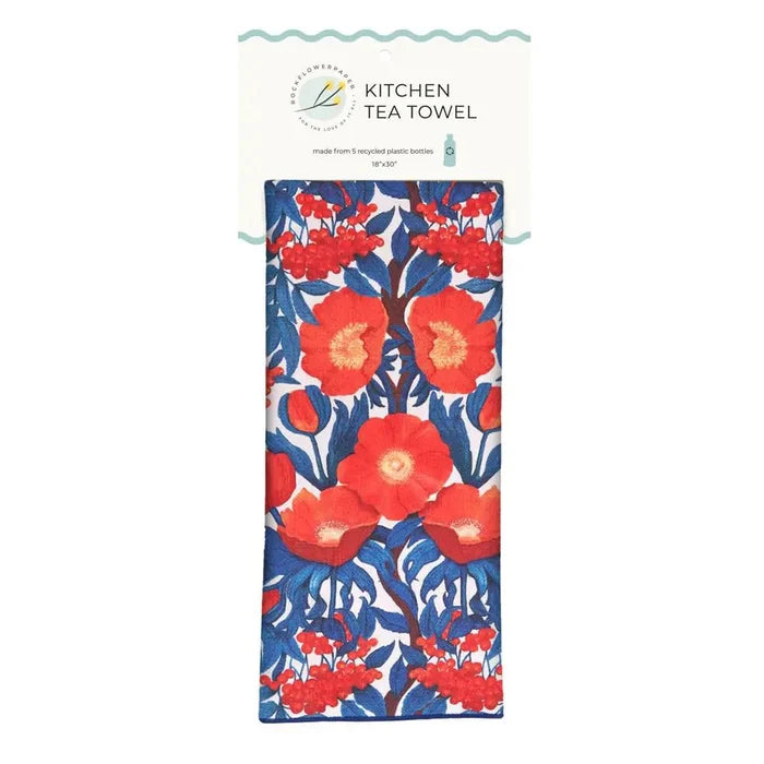 Icelandic Poppies Eco Kitchen Tea Towel Tea Towel - rockflowerpaper