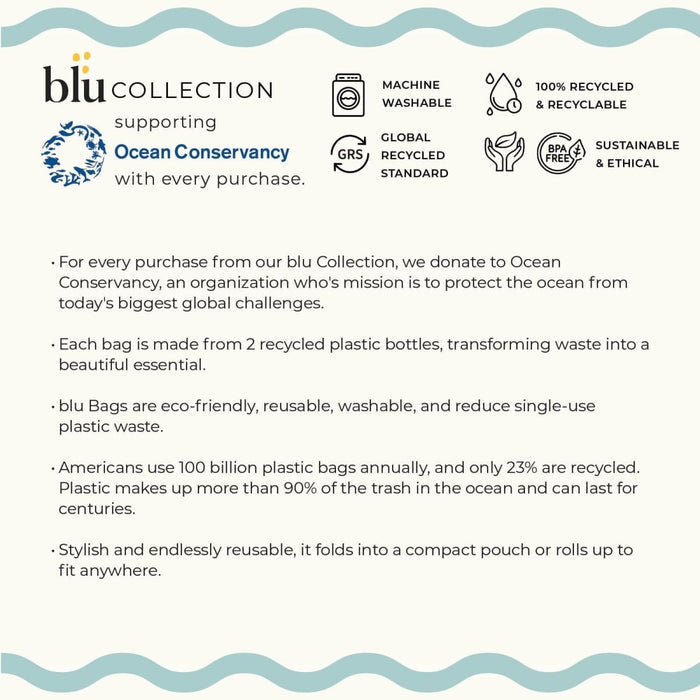 Icelandic Poppies Gold blu Bag Reusable Shopping Bag - rockflowerpaper