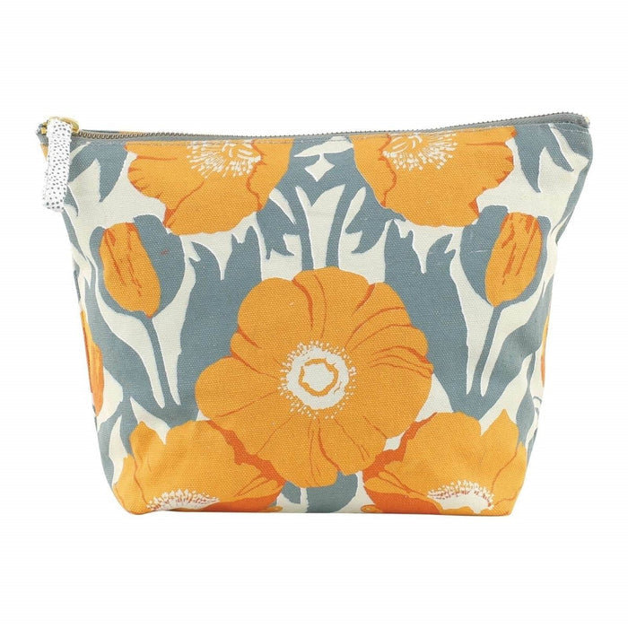 Icelandic Poppies Gold Large Canvas Pouch Pouch - rockflowerpaper