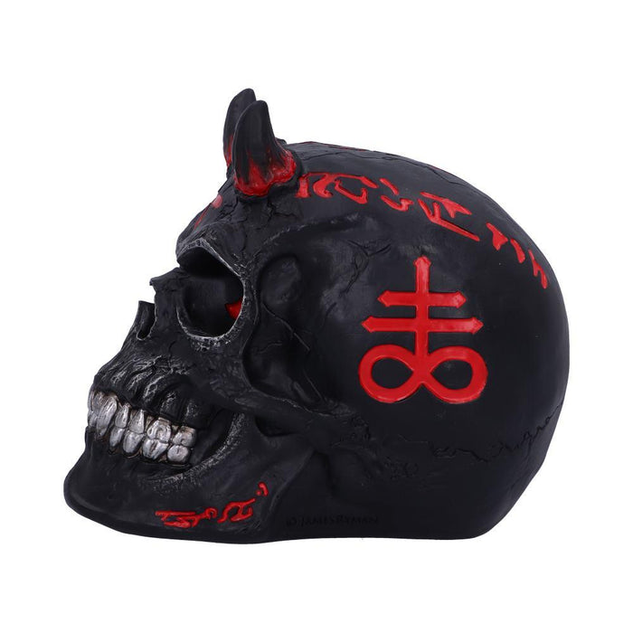 Infernal Necromancy Demon Skull Statue - The Luciferian Apotheca