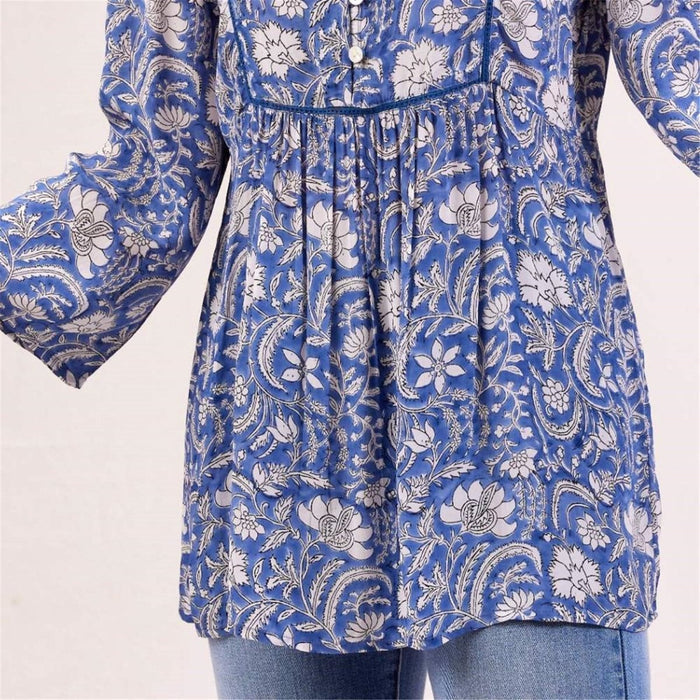 Jasmine Blue Bohemian Tunic Tunic - Rockflowerpaper