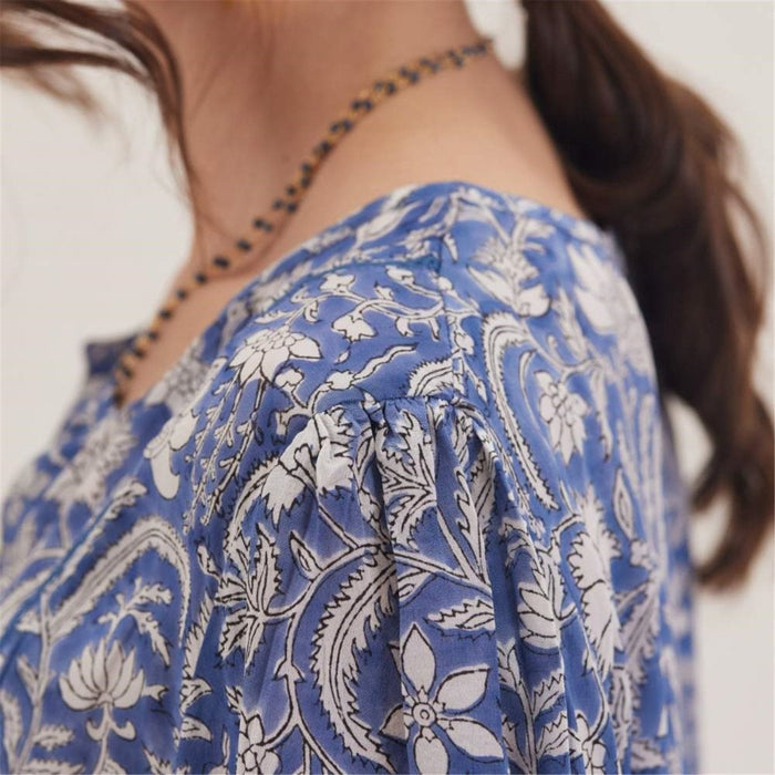 Jasmine Blue Bohemian Tunic Tunic - Rockflowerpaper