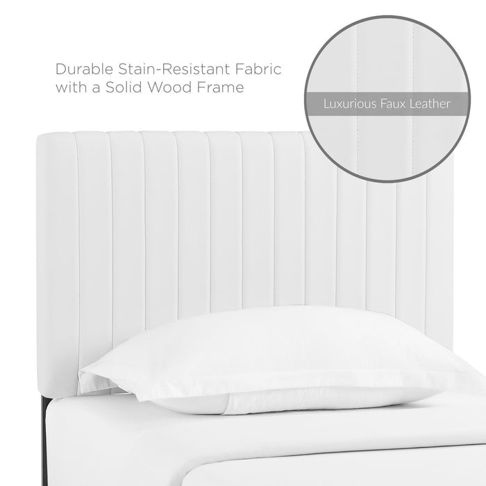 Keira Faux Leather Twin Headboard