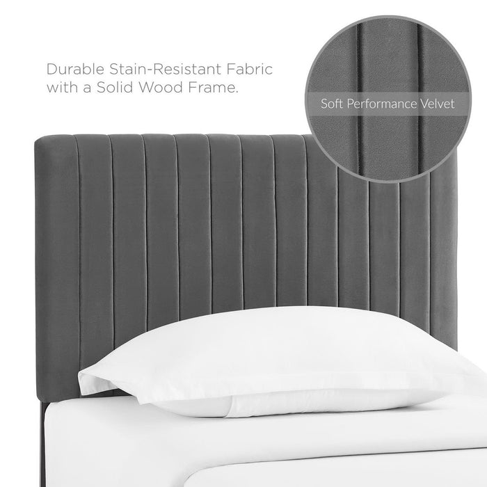 Keira Performance Velvet Twin Headboard
