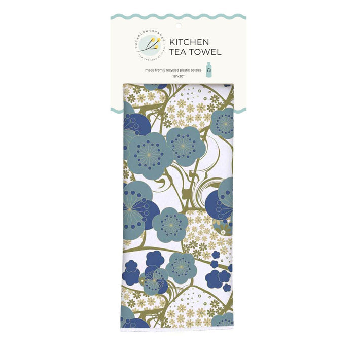Kintsugi Blue Eco Kitchen Tea Towel Tea Towel - rockflowerpaper