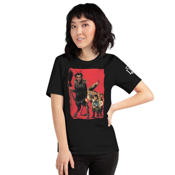 Krampus leading to Hell Short-Sleeve Unisex T-Shirt - The Luciferian Apotheca