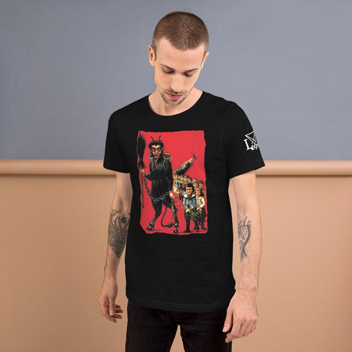 Krampus leading to Hell Short-Sleeve Unisex T-Shirt - The Luciferian Apotheca