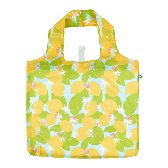 Lemon Blossoms blu Reusable Shopping Bag Reusable Shopping Bag - rockflowerpaper
