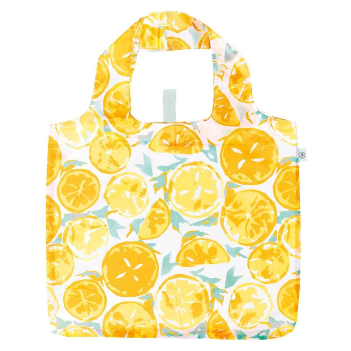 Lemon Slices blu Reusable Shopping Bag Reusable Shopping Bag - Rockflowerpaper