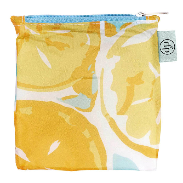 Lemon Slices blu Reusable Shopping Bag Reusable Shopping Bag - Rockflowerpaper