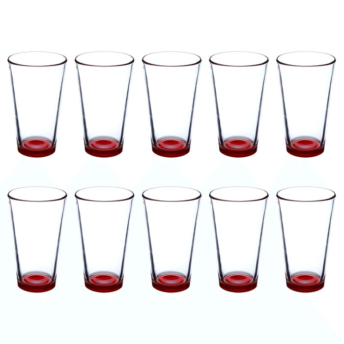 Libbey Pint Glass 16 oz. Set of 10, Bulk Pack - Beer Glasses, Heavy Duty Drinkware - Clear