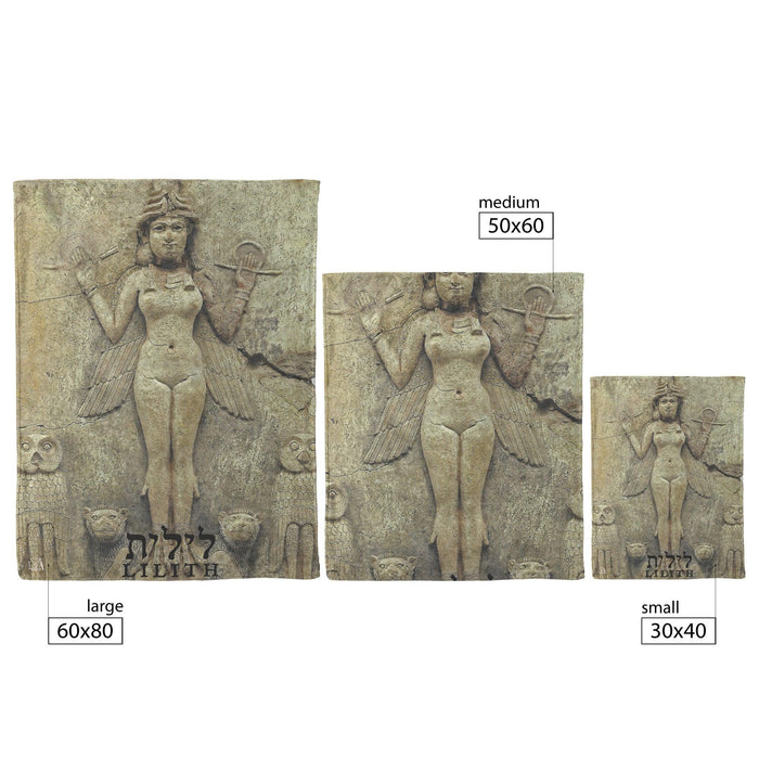 Lilith Queen of Night Fleece & Sherpa Blanket - The Luciferian Apotheca