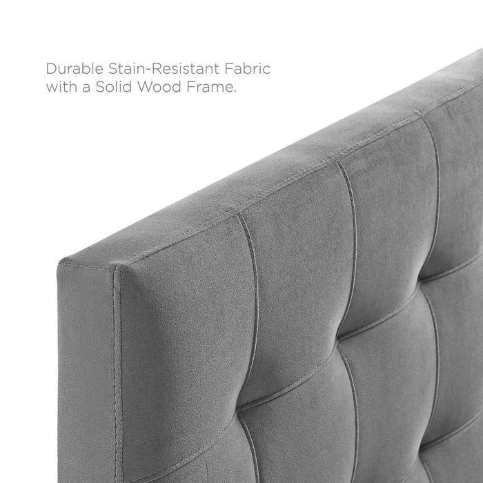 Lily Biscuit Tufted Performance Velvet Full Headboard