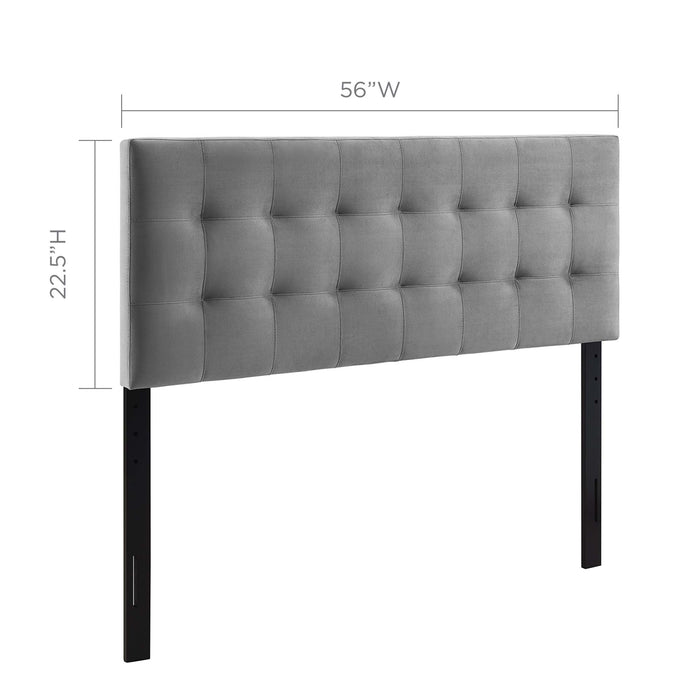 Lily Biscuit Tufted Performance Velvet Full Headboard