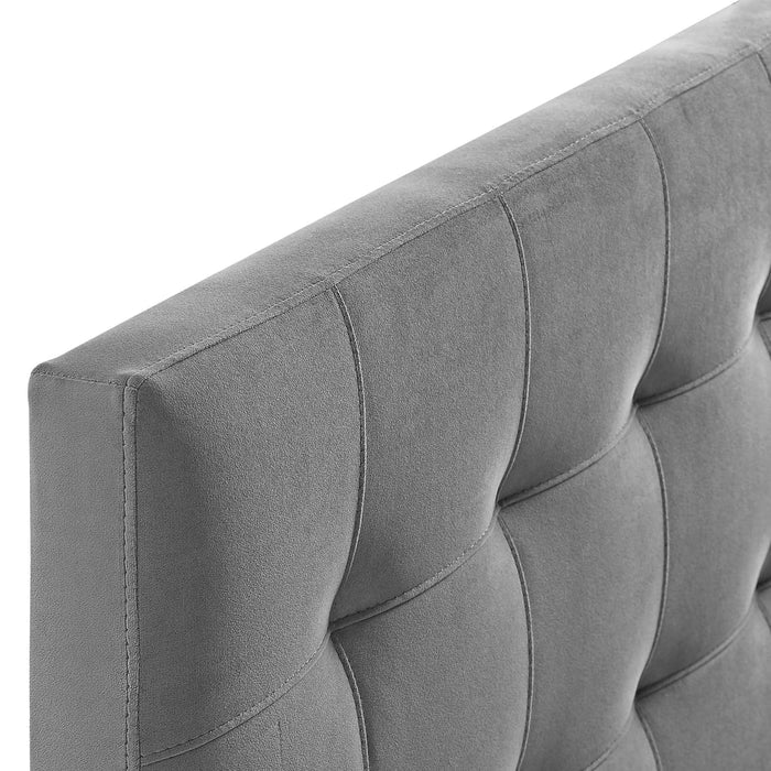 Lily Biscuit Tufted Performance Velvet Full Headboard