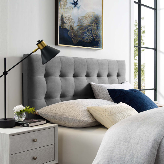 Lily Biscuit Tufted Performance Velvet Full Headboard