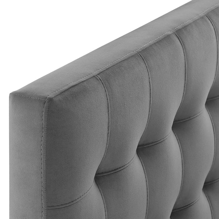Lily Biscuit Tufted Performance Velvet Twin Headboard