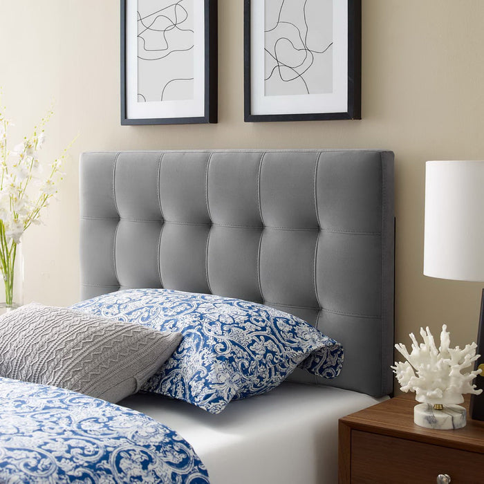 Lily Biscuit Tufted Performance Velvet Twin Headboard
