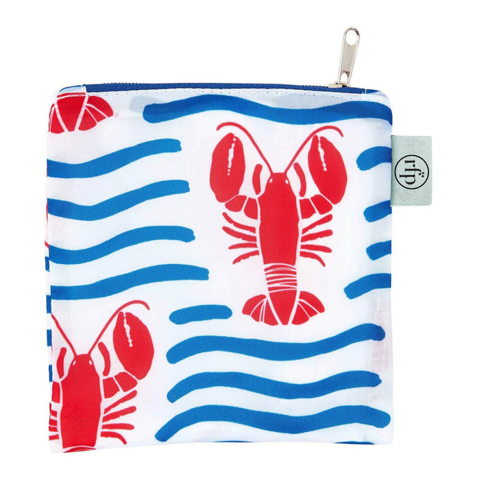 Lobster Waves blu Reusable Shopping Bag Reusable Shopping Bag - rockflowerpaper