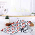 Lobster Waves Eco Kitchen Tea Towel Tea Towel - rockflowerpaper