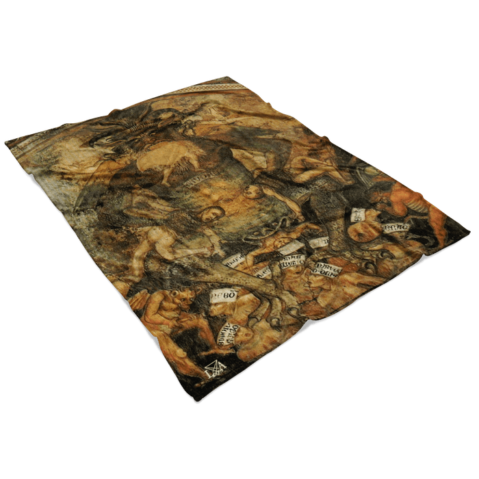 Lord of Hell Devouring Souls Fleece Blanket - The Luciferian Apotheca