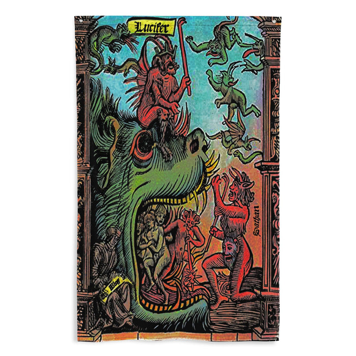 Lucifer & Satan at the Mouth of HELL flag