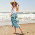 Marine Turtle Reversible Eco Beach Towel Beach Towel - rockflowerpaper