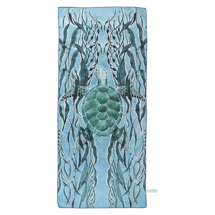 Marine Turtle Reversible Eco Beach Towel Beach Towel - rockflowerpaper