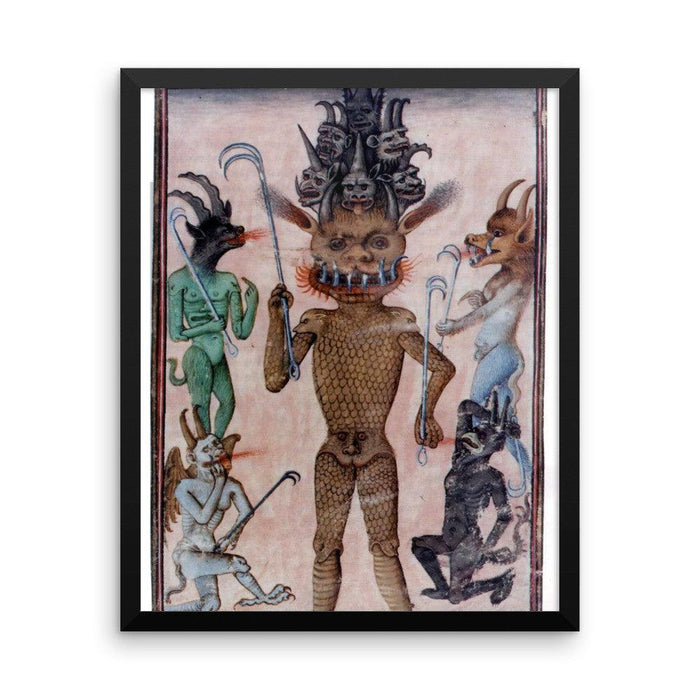 Medieval Devil Beelzebub Framed poster - The Luciferian Apotheca