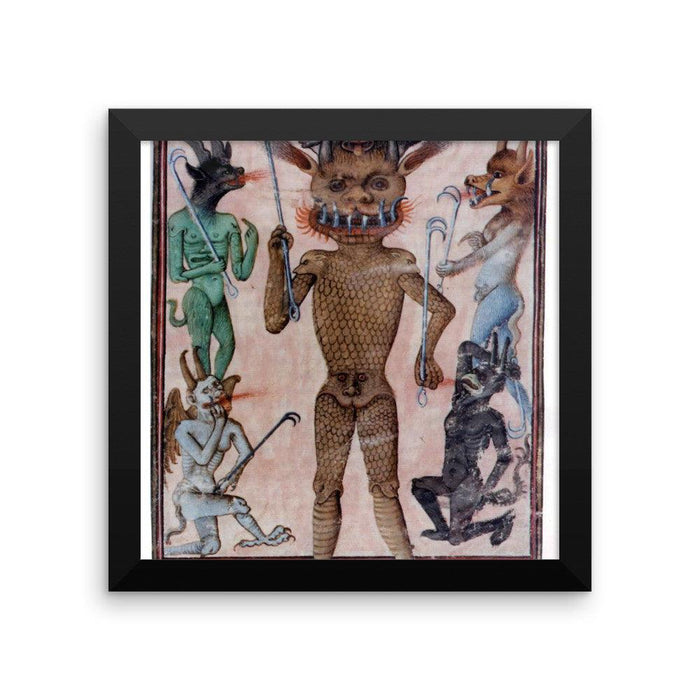 Medieval Devil Beelzebub Framed poster - The Luciferian Apotheca