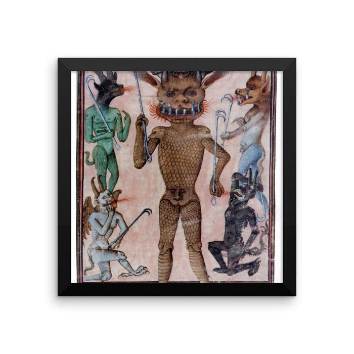 Medieval Devil Beelzebub Framed poster - The Luciferian Apotheca