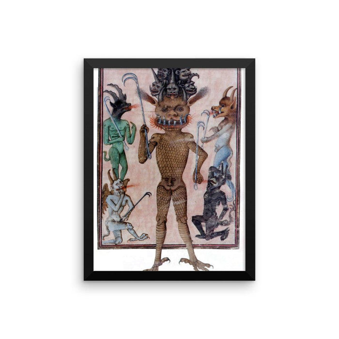 Medieval Devil Beelzebub Framed poster - The Luciferian Apotheca