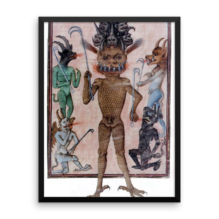 Medieval Devil Beelzebub Framed poster - The Luciferian Apotheca