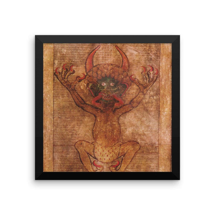 Medieval Devil Framed photo paper poster - The Luciferian Apotheca