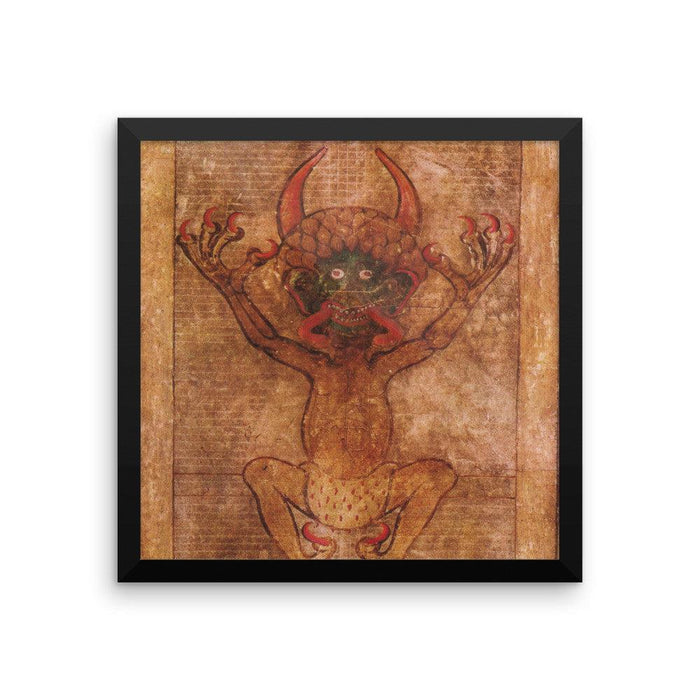 Medieval Devil Framed photo paper poster - The Luciferian Apotheca