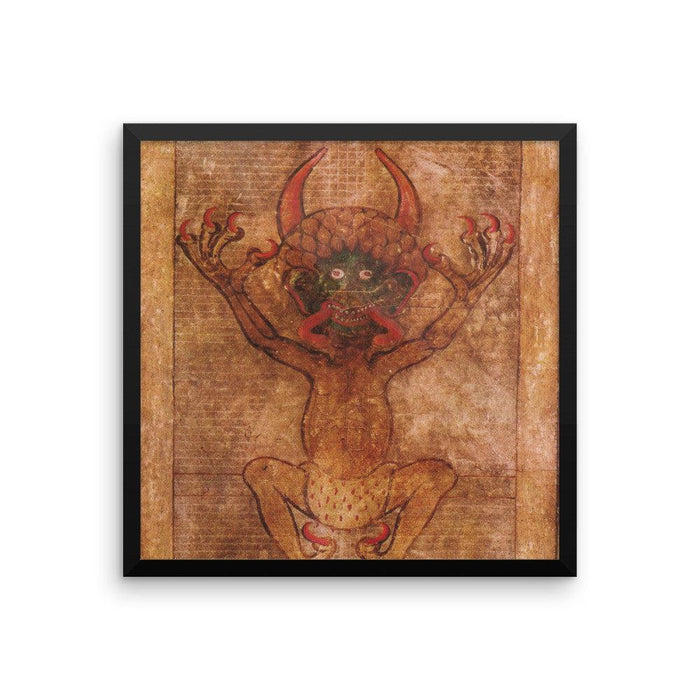 Medieval Devil Framed photo paper poster - The Luciferian Apotheca