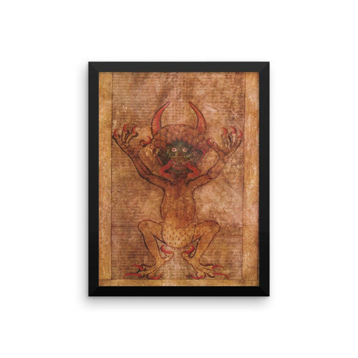 Medieval Devil Framed photo paper poster - The Luciferian Apotheca