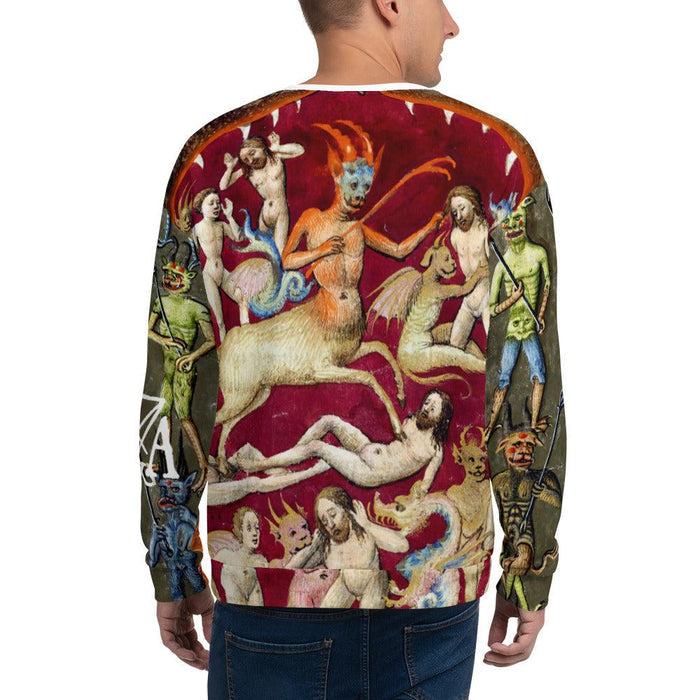 Medieval Lucifer (Satan) Demonic Unisex Sweatshirt - The Luciferian Apotheca